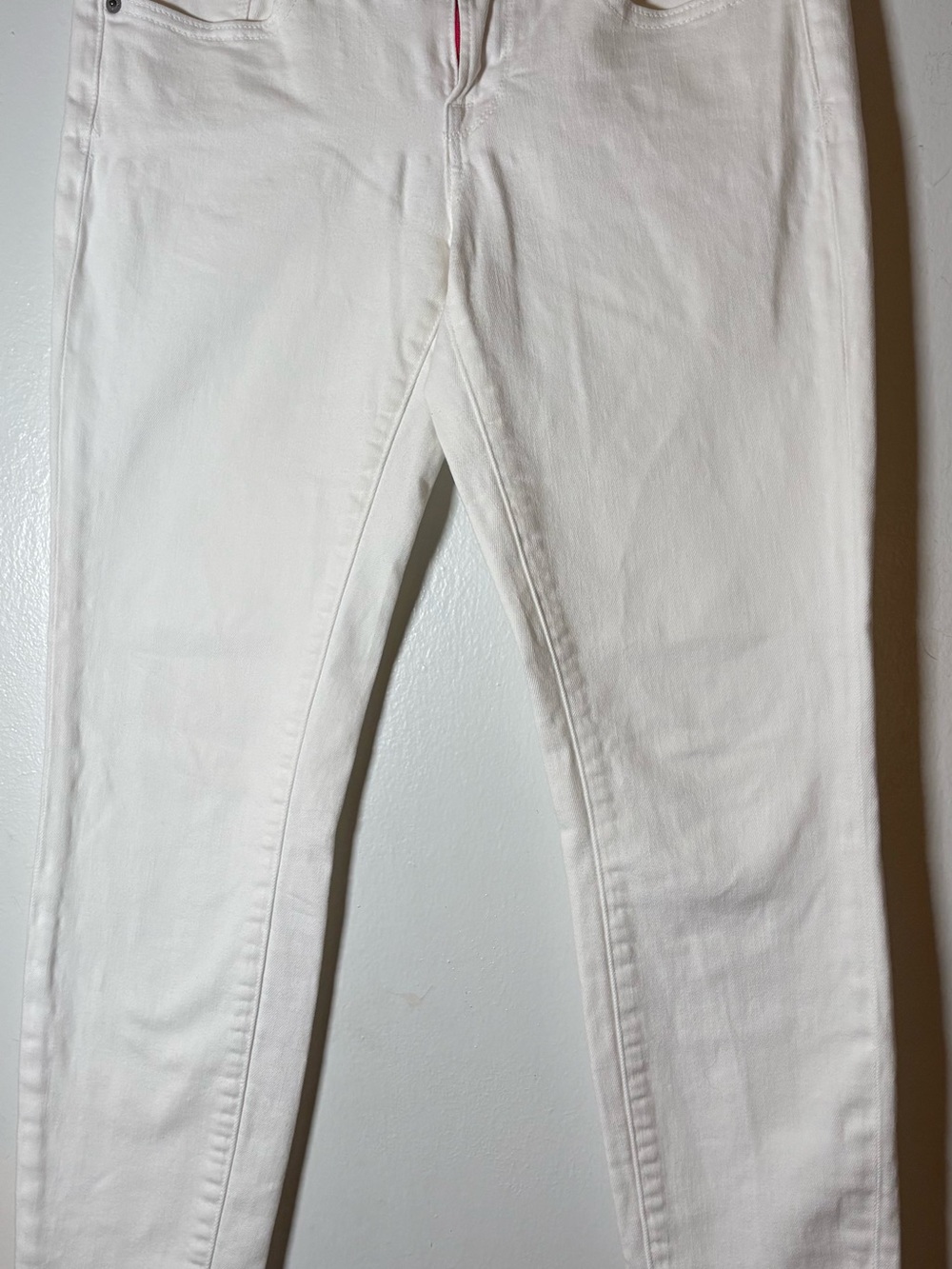 Lucky Brand White Jeans with Red Trim